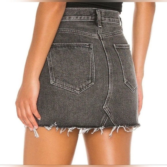 AGOLDE Quinn Denim Mini Skirt – Jinx In Dark Grey Size 25 - Picture 7 of 13